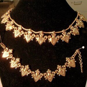 JBK French Herald Necklace and Bracelet. Like New